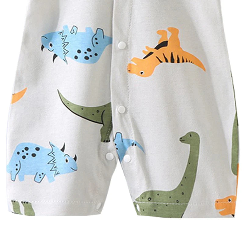 Pelele de algodón para bebé, ropa de dibujos animados para niño pequeño, mono de manga corta para escalar, disfraz infantil para recién nacido, novedad de verano