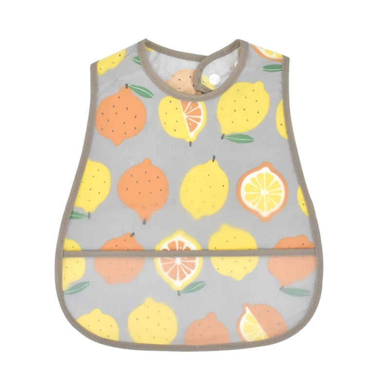 Baberos de alimentación para el almuerzo con bolsillo impermeable EVA con patrón de dibujos animados, Baberos ajustables para bebés, delantal bonito para niños, paños para eructar, novedad de 2023
