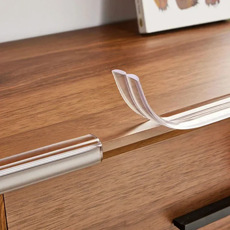 Tira de protección transparente de PVC para bebés con cinta de doble cara, protectores de esquina L para bordes de mesa de seguridad para niños, protectores de muebles