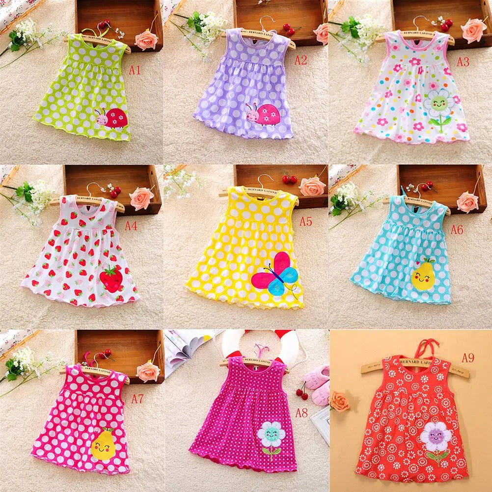 Vestido de algodón sin mangas para niñas, pelele para recién nacidos, traje Regular de línea A, novedad
