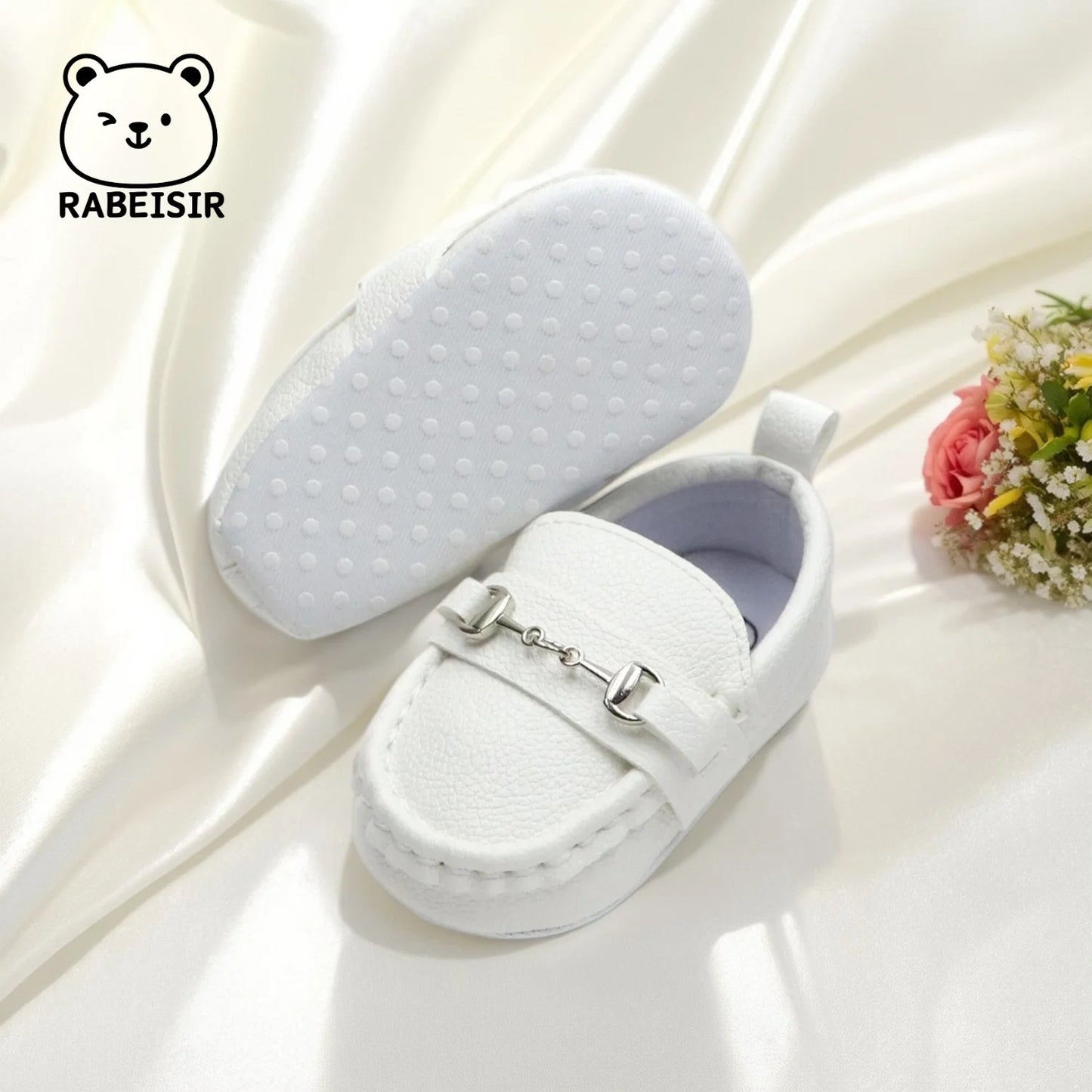 Zapatos mocasines informales sin cordones para bebés, zapatos planos antideslizantes ligeros y cómodos para caminar en interiores y exteriores, primavera