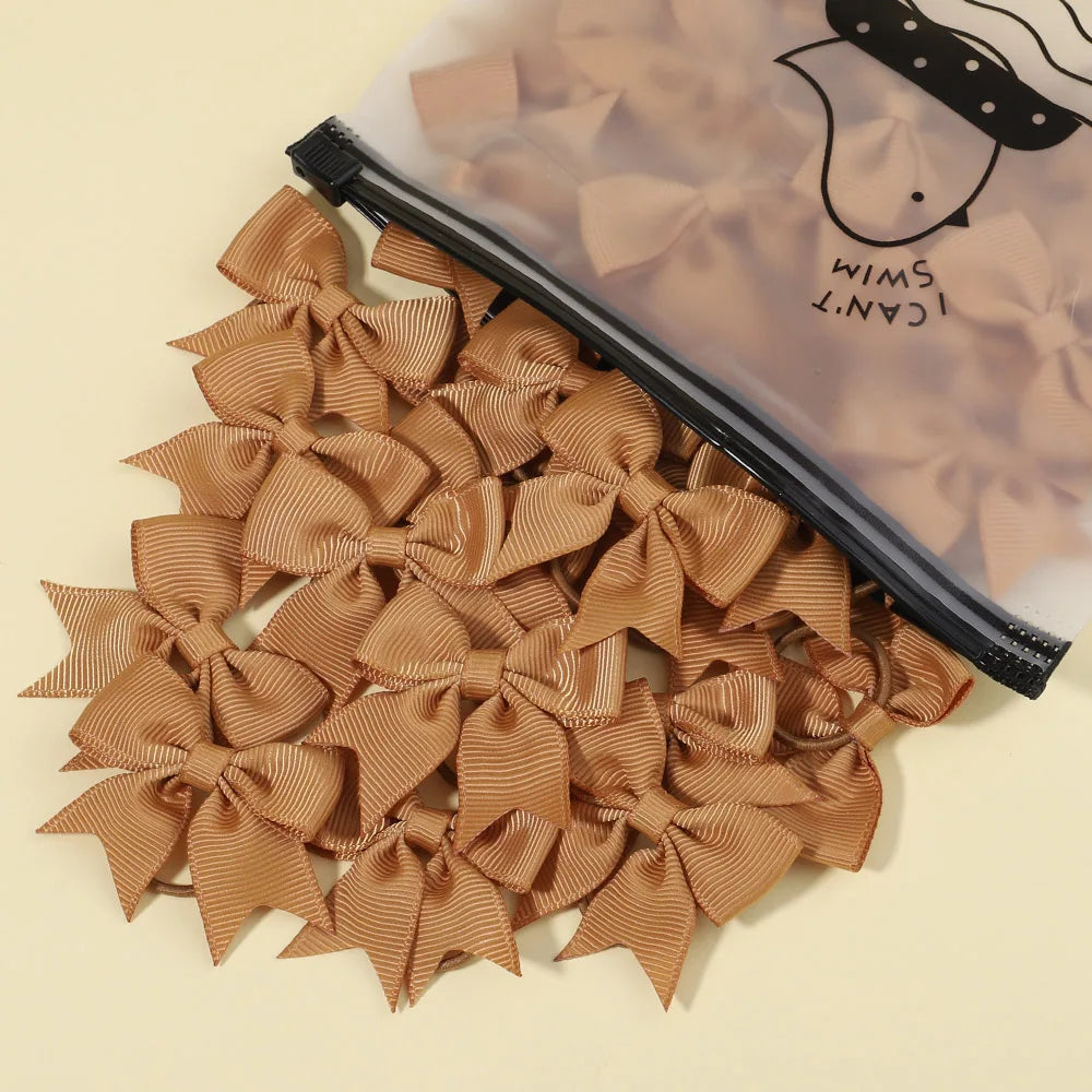 5/10/20 piezas Mini lazos sólidos bandas elásticas para el cabello niños niñas pequeña banda de goma cuerda para el cabello Cola de Caballo titular accesorios para el cabello
