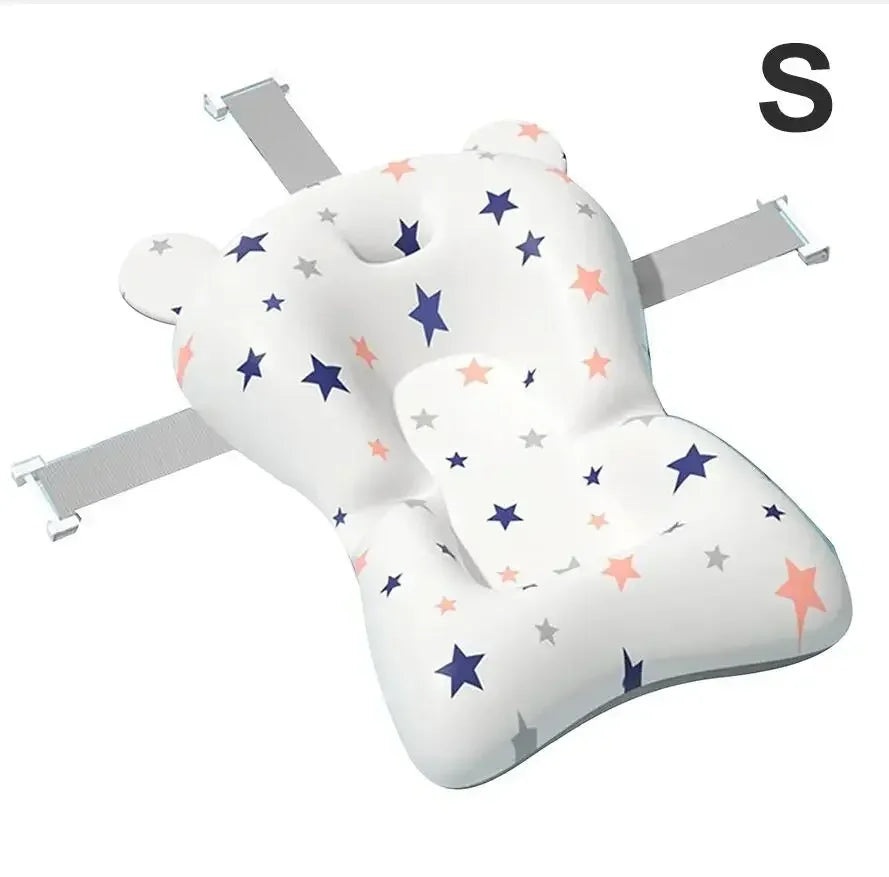 Cojín de ducha para bañera Ajustable, asiento de soporte para recién nacido, asiento de baño para bebé, almohadilla de agua flotante, almohadilla para bañera de bebé plegable portátil