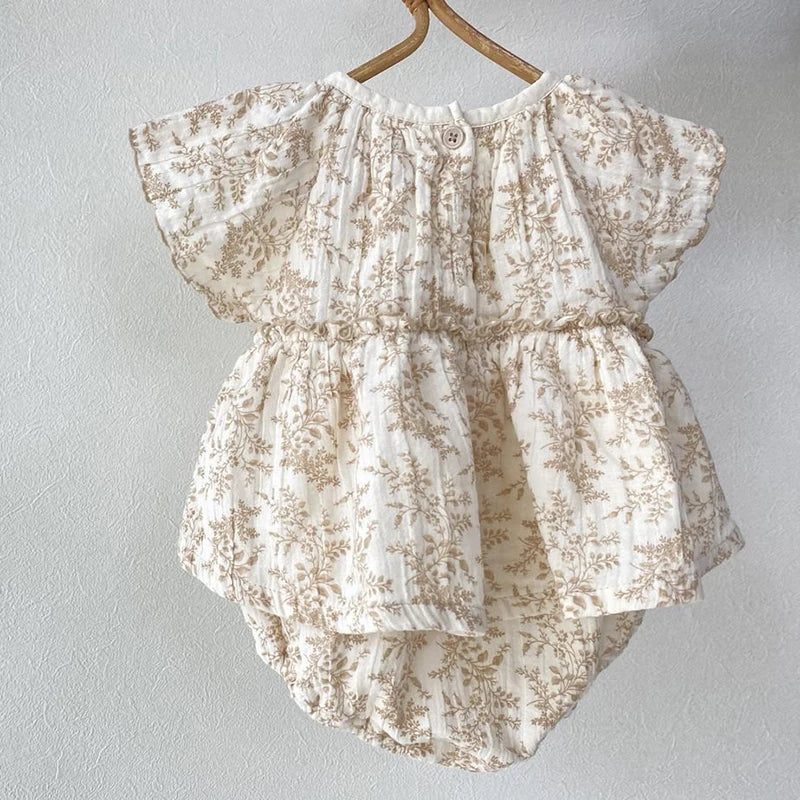 Body Floral para niña, ropa de bebé, novedad de verano, pelele pequeño con mangas voladoras, vestido para recién nacido, mono de una pieza