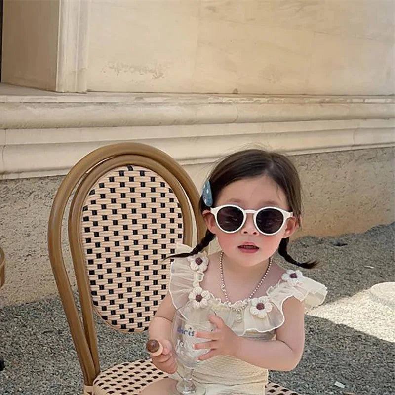 Bañador Floral de una pieza para niña, traje de baño de verano