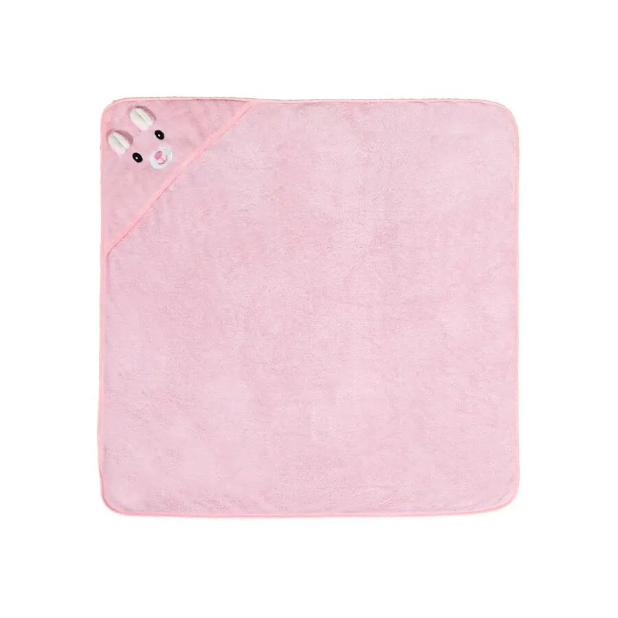 Bata de terciopelo Coral de secado rápido para niños, capa de dibujos animados, bebé Darling con capucha