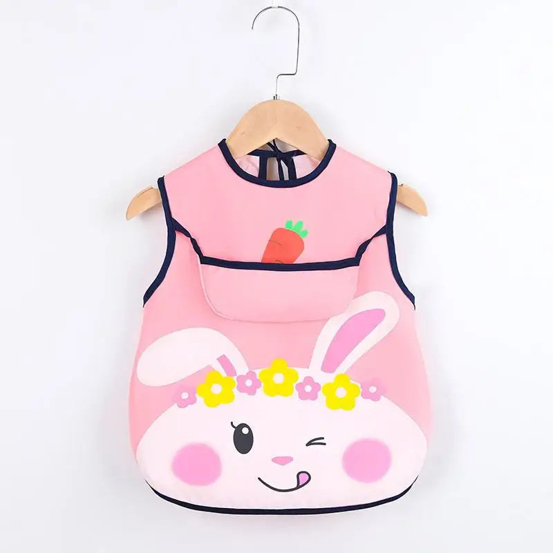 Bufanda de manga larga para bebés y niños pequeños, bata artística impermeable, babero para alimentar, delantal con bolsillo, Baberos Bandana de tela para eructar para niños y niñas