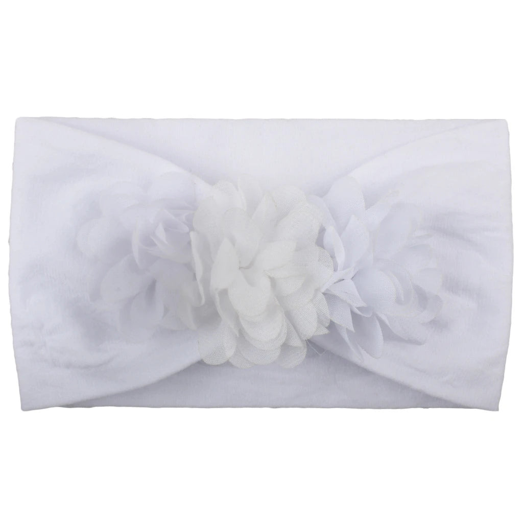 Vendaje para el cabello, diadema con lazo, turbante para niños recién nacidos, accesorios para niñas, flor Floral, elástico liso suave