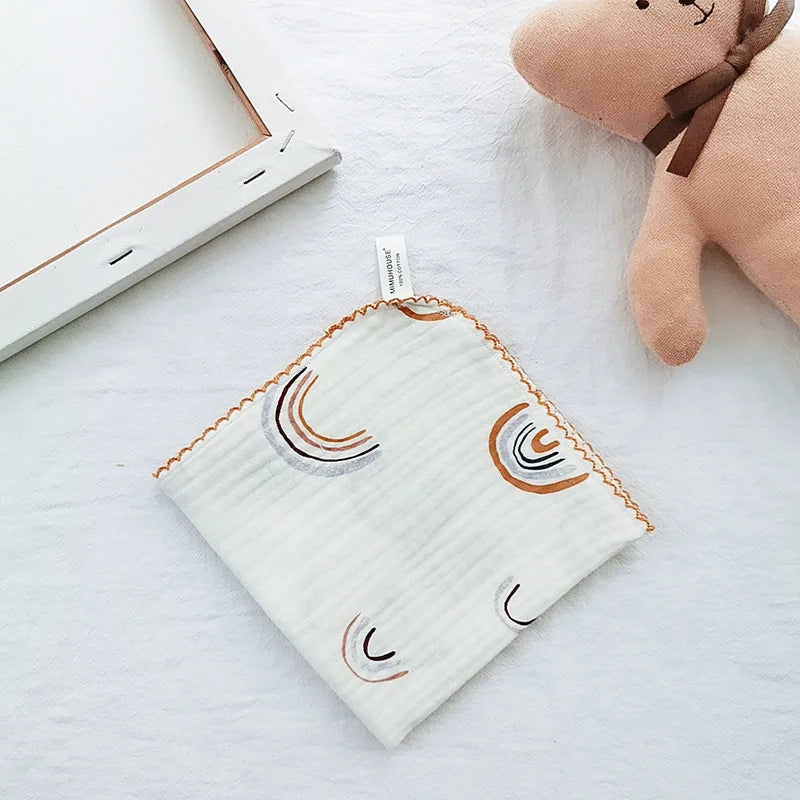 Toalla de algodón para la cara del bebé, artículos para bebé recién nacido, Baberos de muselina de 4 capas para bebé, pañuelo, toalla suave para Saliva, paños triangulares para alimentación y eructar