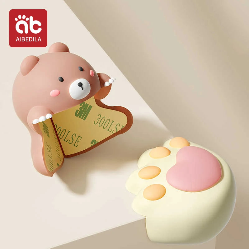AIBEDILA niños silicona anticolisión ángulo dibujos animados lindo protección de seguridad esquina mesa pasta juegos de protección de seguridad para bebés