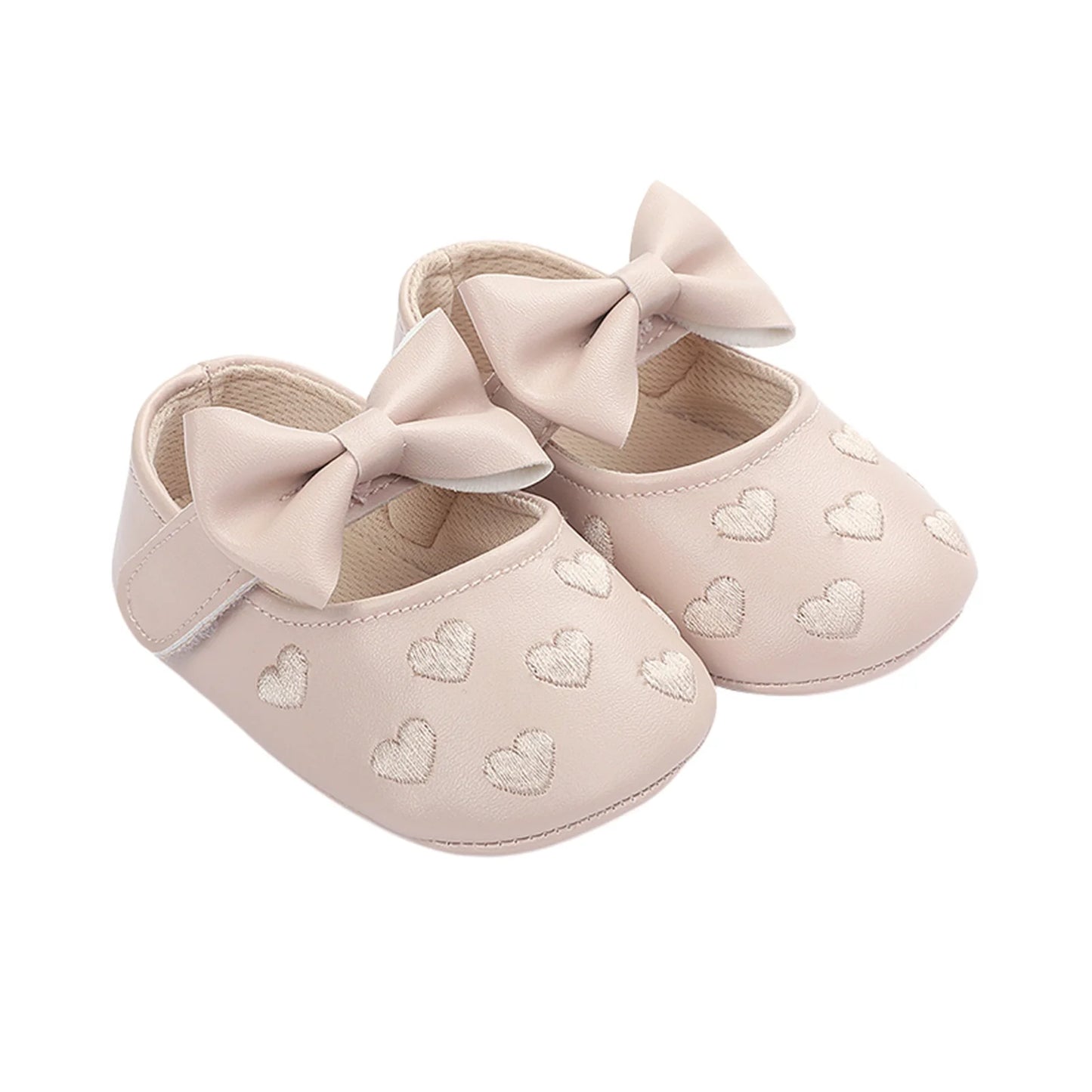 Pudcoco-zapatos planos de piel sintética para niñas, mocasines bonitos con decoración de lazo de corazón, suela suave, antideslizantes, de verano