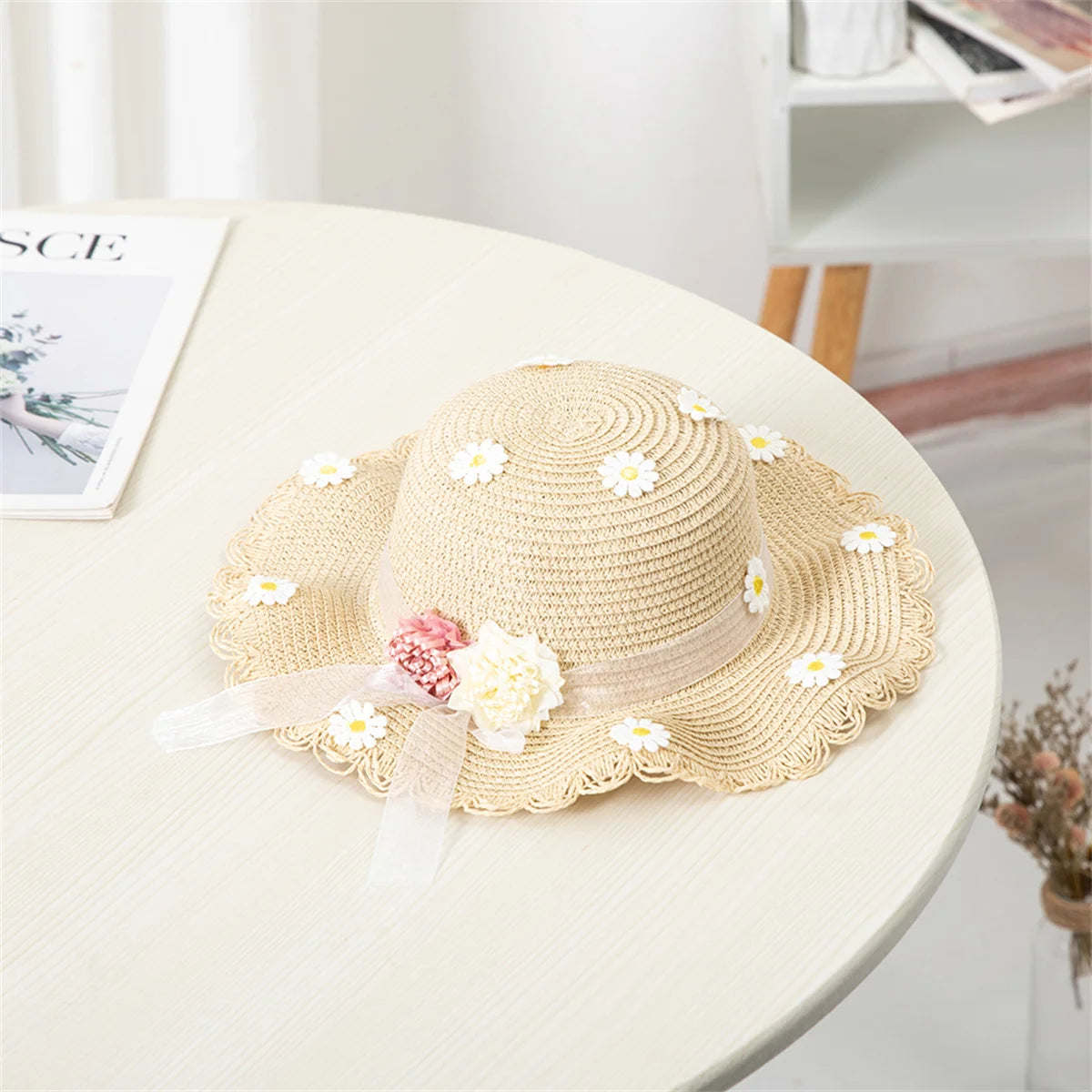 Sombrero de Sol para niños y niñas, conjunto de gorro con bolsa de paja, protección solar de viaje para bebé, sombreros de playa, sombrero de pescador para el sol, novedad de verano