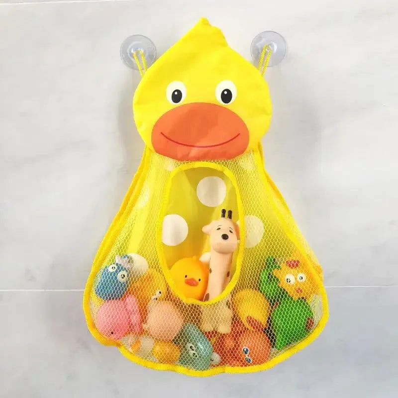 Juguete para Baby Shower, bolsa de almacenamiento de juguetes con forma de rana y pato, ventosa fuerte, bolsa de juego para Baby Shower, organizador de baño, juguete de agua