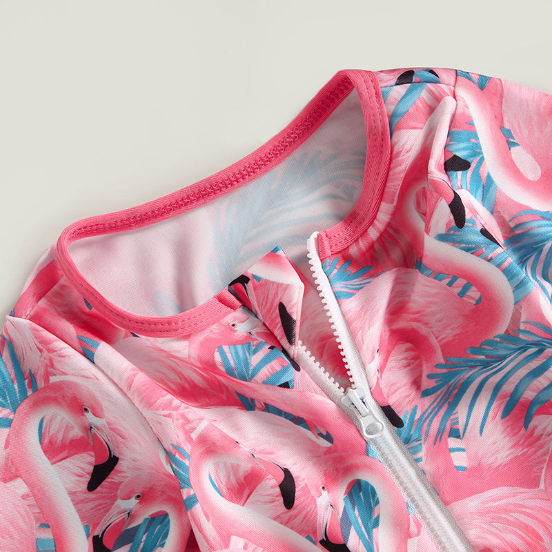 Traje de baño de manga larga para bebé y niña pequeña, Bañador con estampado de fresas y sombrero para el sol, 6M-3T