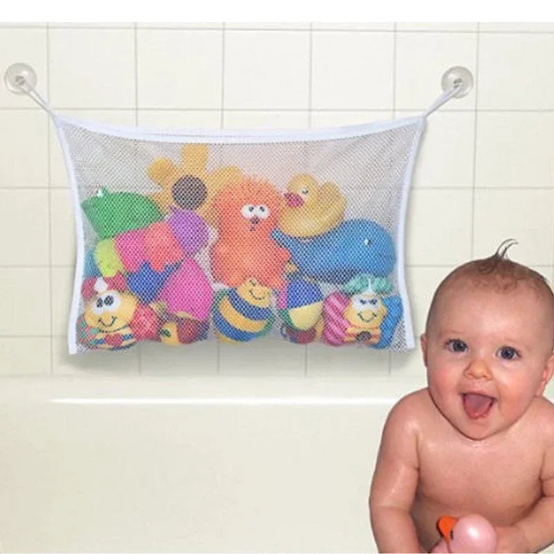 Juguete para Baby Shower, bolsa de almacenamiento de juguetes con forma de rana y pato, ventosa fuerte, bolsa de juego para Baby Shower, organizador de baño, juguete de agua