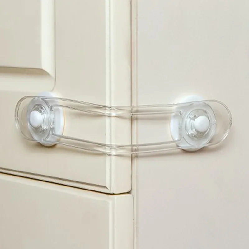 5 uds nuevos niños multifuncional seguridad transparente Anti-apertura cinturón suave cerradura de seguridad cerradura de cajón de bebé cerradura de refrigerador