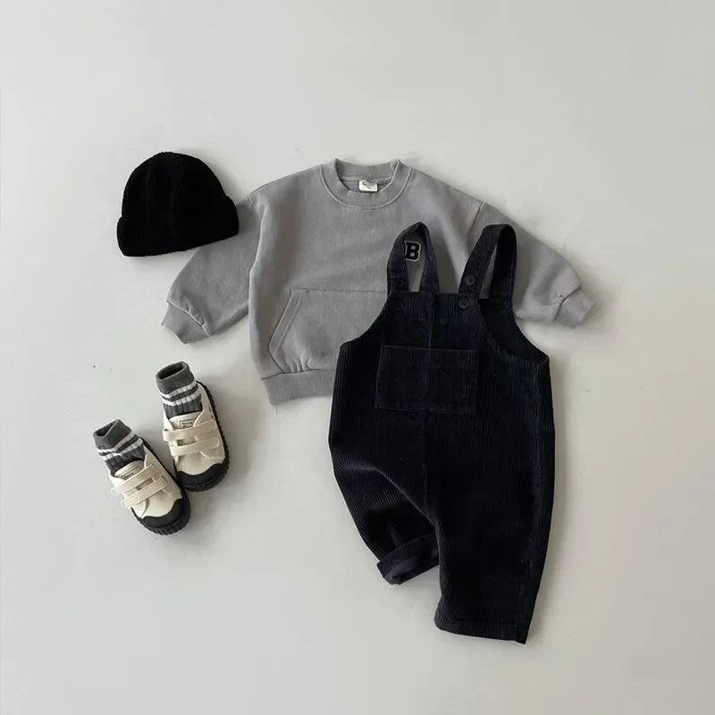 2023 Newborn Clothes Boy's Corduroy Jumpsuit Autumn Winter Jumpsuits Girl's romper Casual Bib Pants Overalls Baby kids clothes