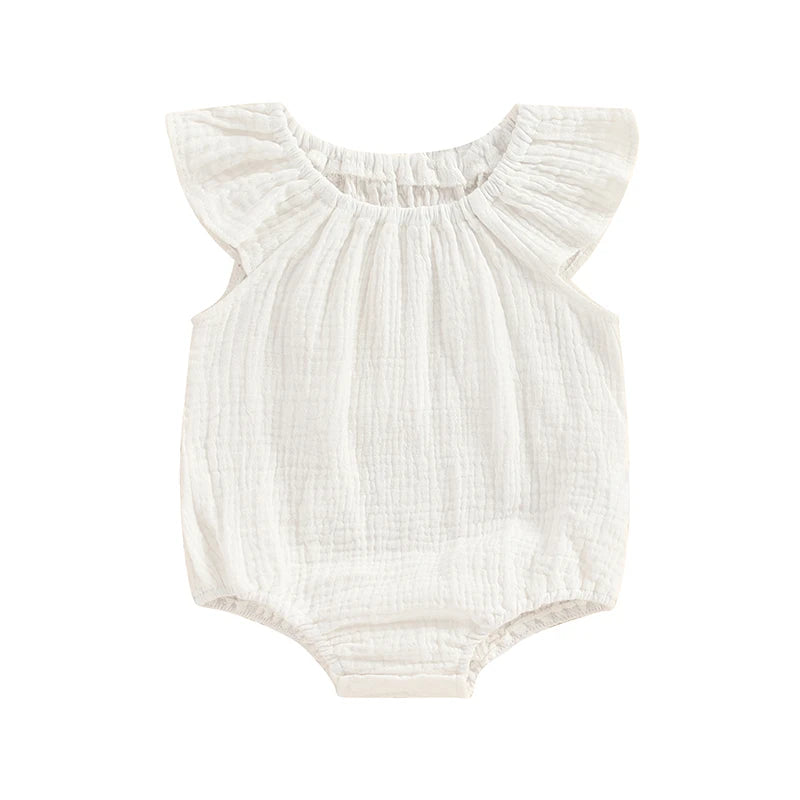 Pudcoco-Pelele de lino y algodón para niñas recién nacidas, sin mangas, con hombros descubiertos, sólido, ropa de verano, informal, de 0 a 24 meses