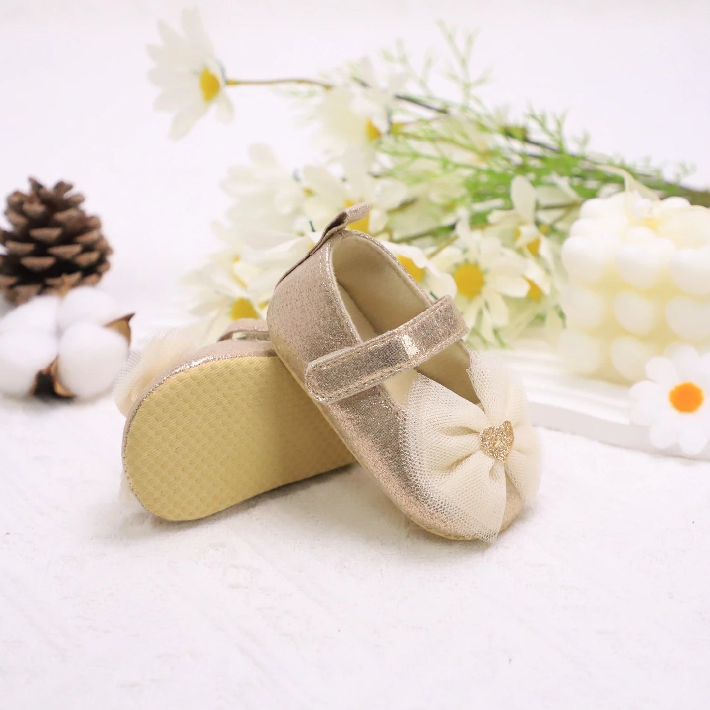 Zapatos de paso para bebé, primer par de zapatos para niños pequeños, zapatos de bebé, zapatos de moda antideslizantes transpirables para niñas, estilo de encaje de princesa