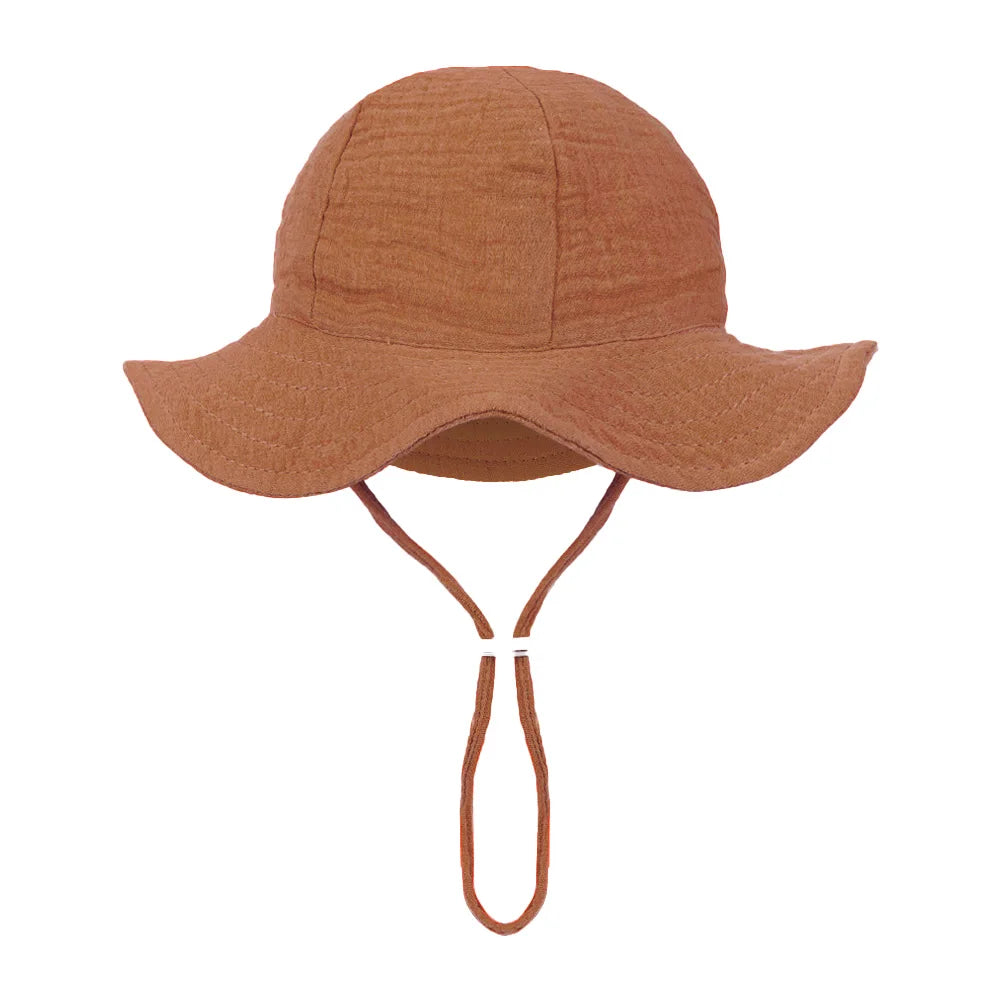 Sombreros de cubo de algodón para bebé, gorros con protección solar para exteriores para niños y niñas, sombrero panamá estampado, sombrero de pesca de playa Unisex para 3-12 meses