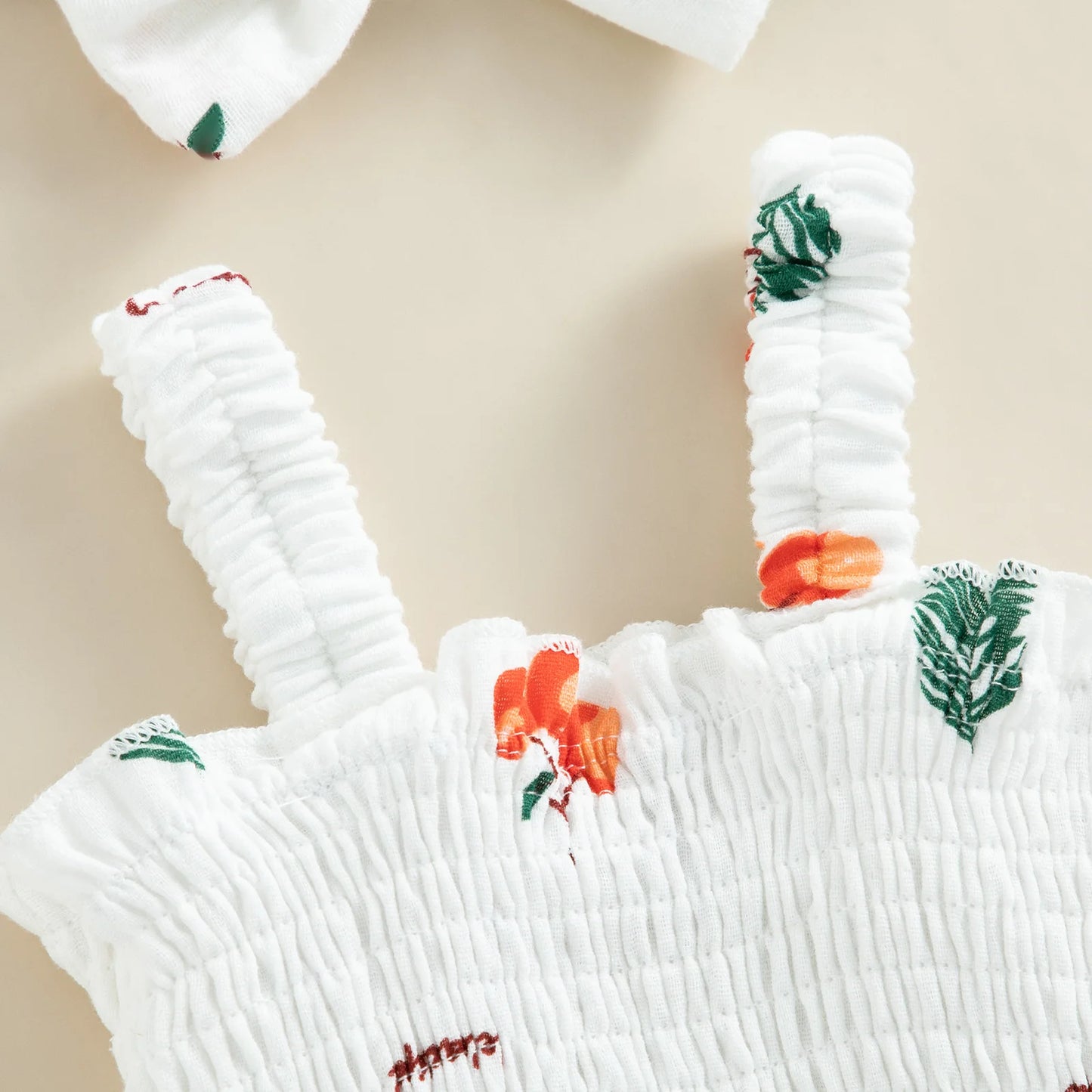 Pudcoco, 2 uds., trajes de verano para bebé recién nacido, pelele sin mangas con estampado de cereza/ zanahoria/árbol y diadema de 0 a 18M
