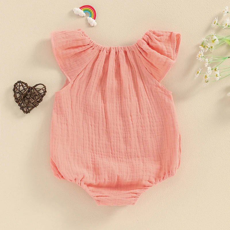 Pudcoco-Pelele de lino y algodón para niñas recién nacidas, sin mangas, con hombros descubiertos, sólido, ropa de verano, informal, de 0 a 24 meses