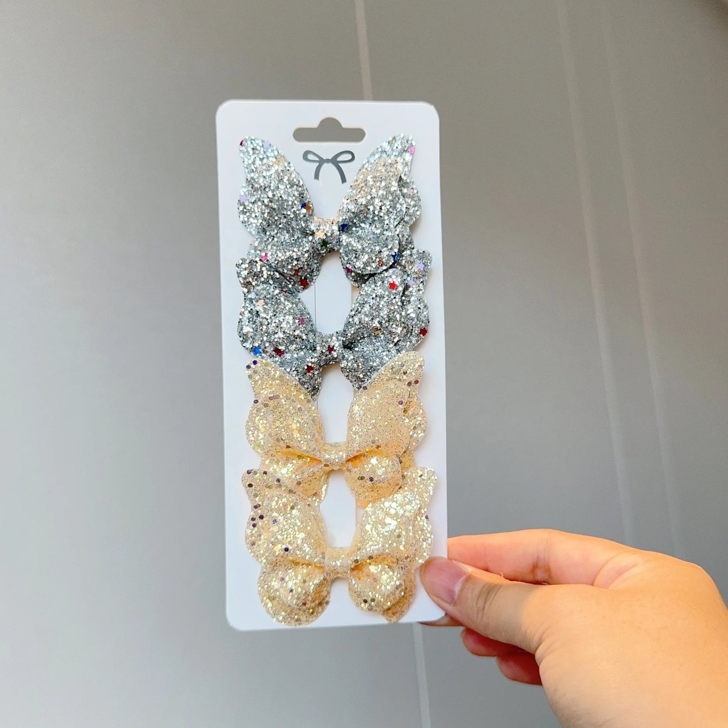 4 Uds. De lazos para el pelo de mariposa lisos y pinzas para el pelo para niñas, accesorios para el cabello de cuero para niños, horquillas, pasadores, tocados de regalo