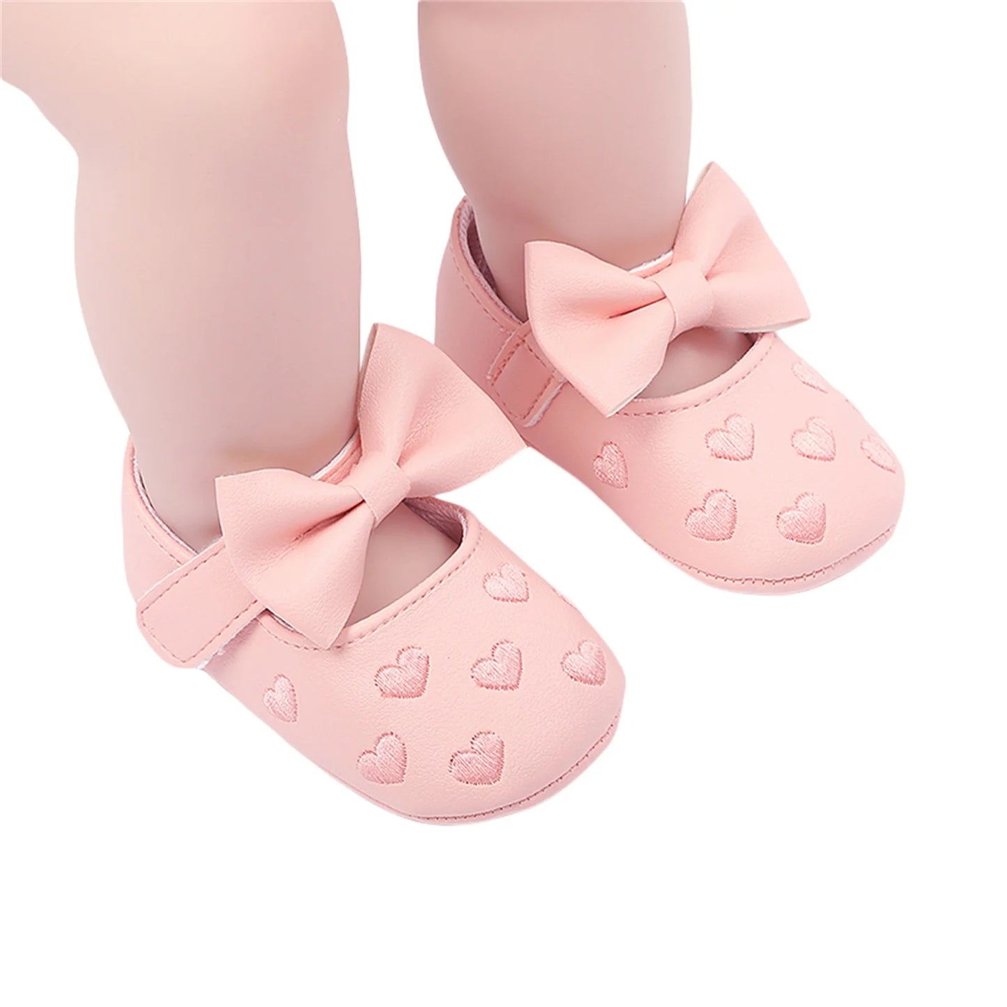 Pudcoco-zapatos planos de piel sintética para niñas, mocasines bonitos con decoración de lazo de corazón, suela suave, antideslizantes, de verano
