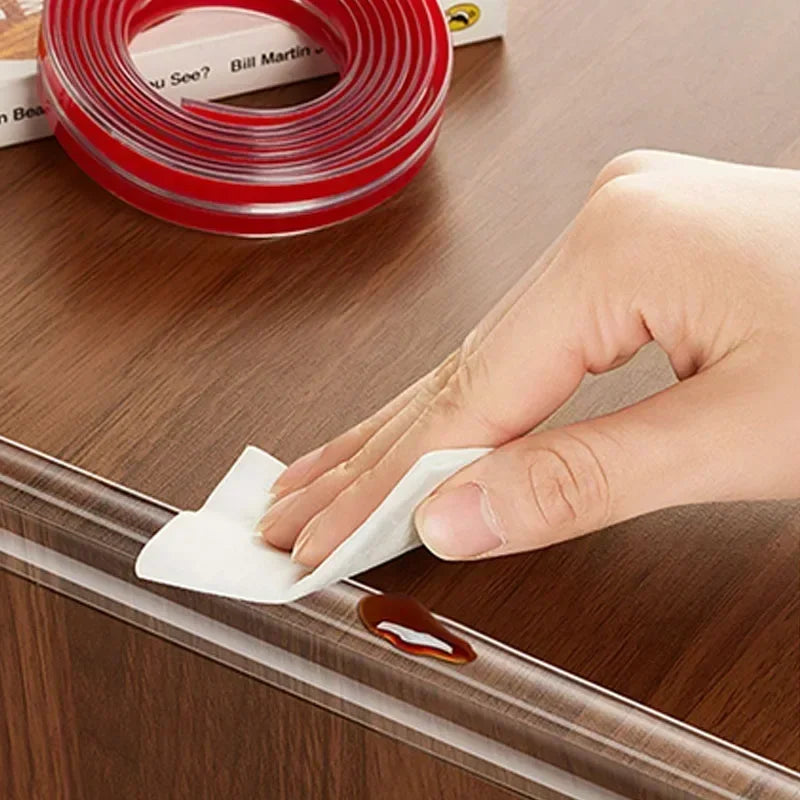 Tira de protección transparente de PVC para bebés con cinta de doble cara, protectores de esquina L para bordes de mesa de seguridad para niños, protectores de muebles