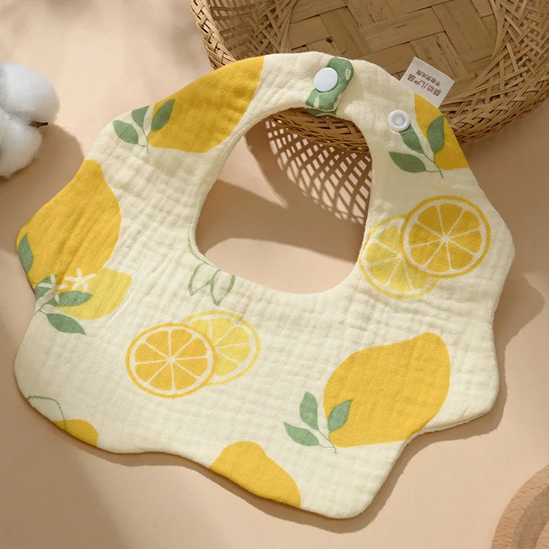 Babero de gasa de algodón para bebé, accesorios para bebés, delantal para bebé recién nacido, babero para alimentar, paños para eructar de muselina de 6 capas, toalla para Saliva para niños recién nacidos
