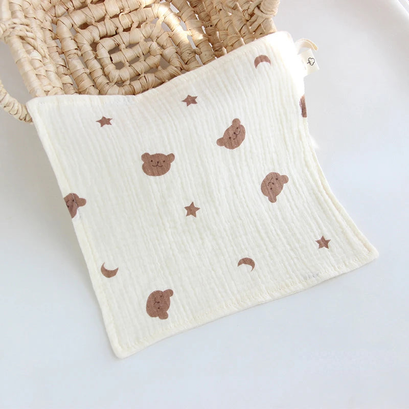 Toalla cuadrada de muselina de gasa de 4 capas para Saliva de bebé, estampado Floral, artículos para bebé recién nacido, pañuelo, toalla facial absorbente bonita