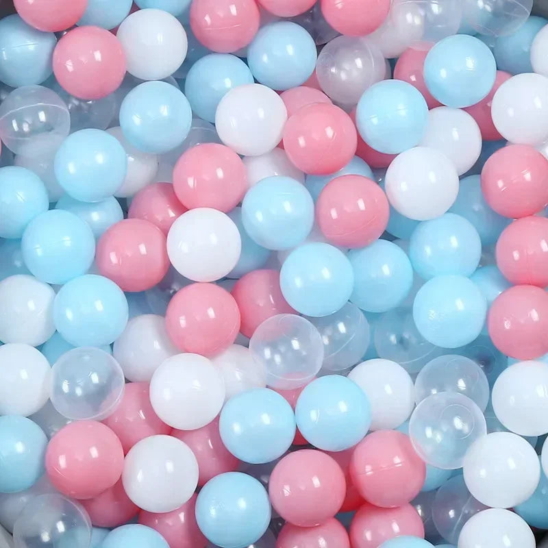 50 Uds. Bolas de plástico de colores para bebé, piscina de agua, pelota de ola oceánica, piscina para niños con aro de baloncesto, casa de juegos, tiendas de campaña al aire libre, accesorios de juguete
