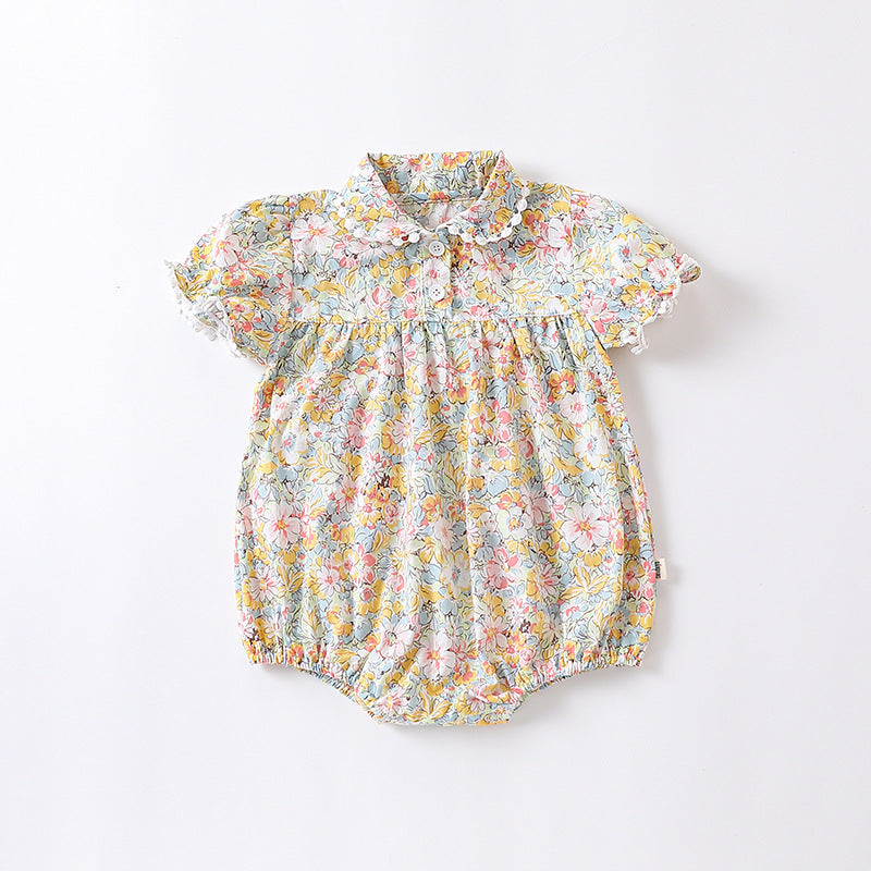 Baby Floral Pattern Fashion Princess Onesie&Sets-1