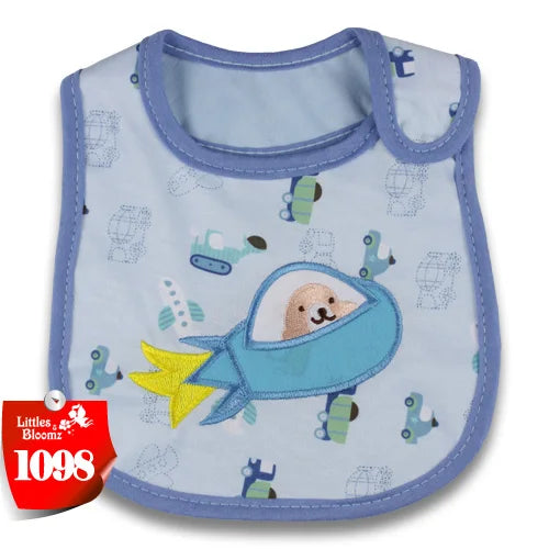 [Littles & Bloomz] Baberos de alimentación para bebé, niña y niño, delantal impermeable, toalla de dibujos animados, baberos para cena para niños pequeños, pañuelos, paños para eructar