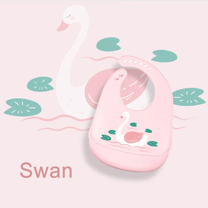 Babero de silicona para bebé, Baberos impermeables con goteo de Saliva y plátano, delantales comestibles suaves para alimentación de recién nacido, bufanda ajustable para eructar para bebé
