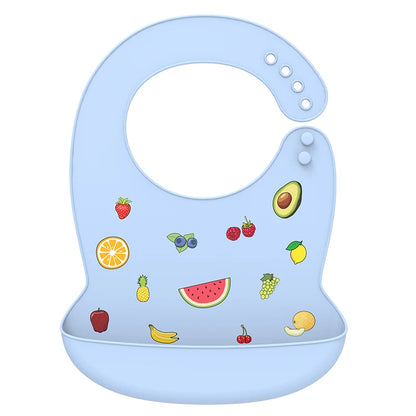 Babero de silicona para bebé, Baberos impermeables con goteo de Saliva y plátano, delantales comestibles suaves para alimentación de recién nacido, bufanda ajustable para eructar para bebé