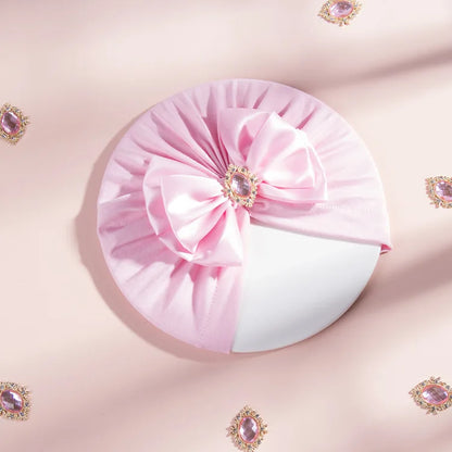 1 pieza, gorro estampado para bebé, gorro para niños, lazo para niñas recién nacidas, accesorios de fotografía de diamantes, gorro para primavera y otoño, accesorios infantiles