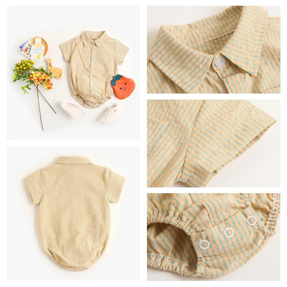 Sanlutoz, monos de verano para bebés, monos de algodón de manga corta para bebés, ropa a cuadros, monos a la moda