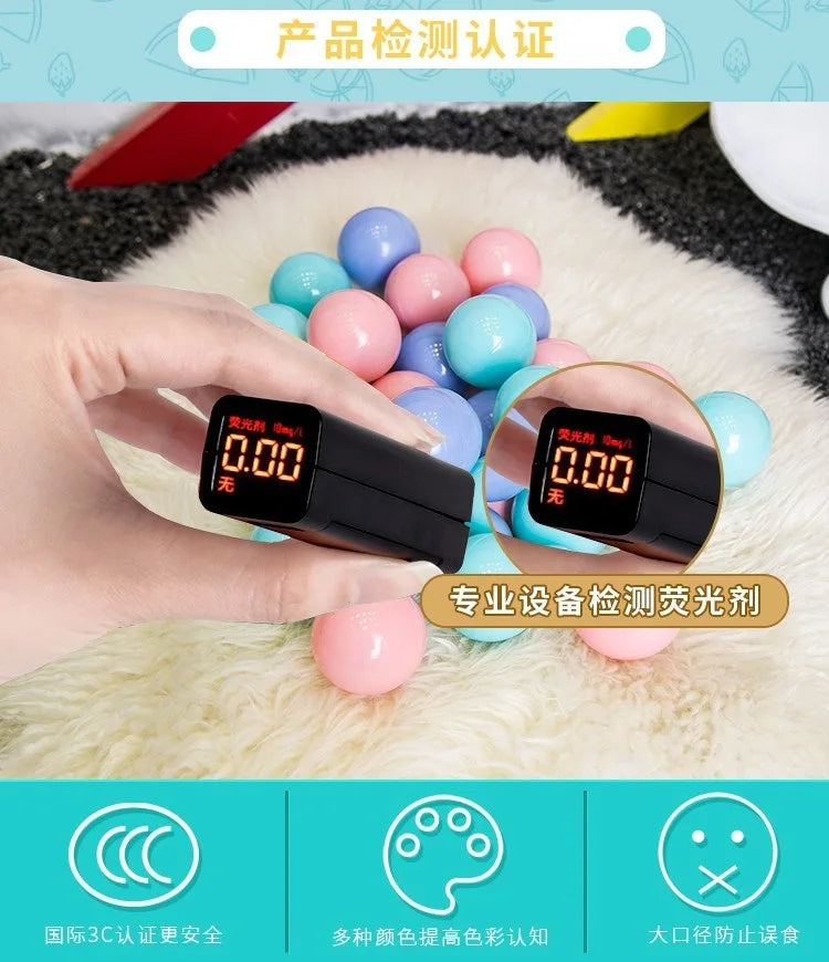 50 Uds. Bolas de plástico de colores para bebé, piscina de agua, pelota de ola oceánica, piscina para niños con aro de baloncesto, casa de juegos, tiendas de campaña al aire libre, accesorios de juguete