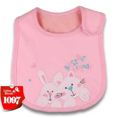 [Littles & Bloomz] Baberos de alimentación para bebé, niña y niño, delantal impermeable, toalla de dibujos animados, baberos para cena para niños pequeños, pañuelos, paños para eructar
