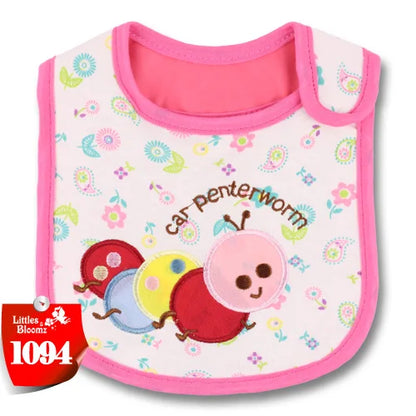 [Littles & Bloomz] Baberos de alimentación para bebé, niña y niño, delantal impermeable, toalla de dibujos animados, baberos para cena para niños pequeños, pañuelos, paños para eructar