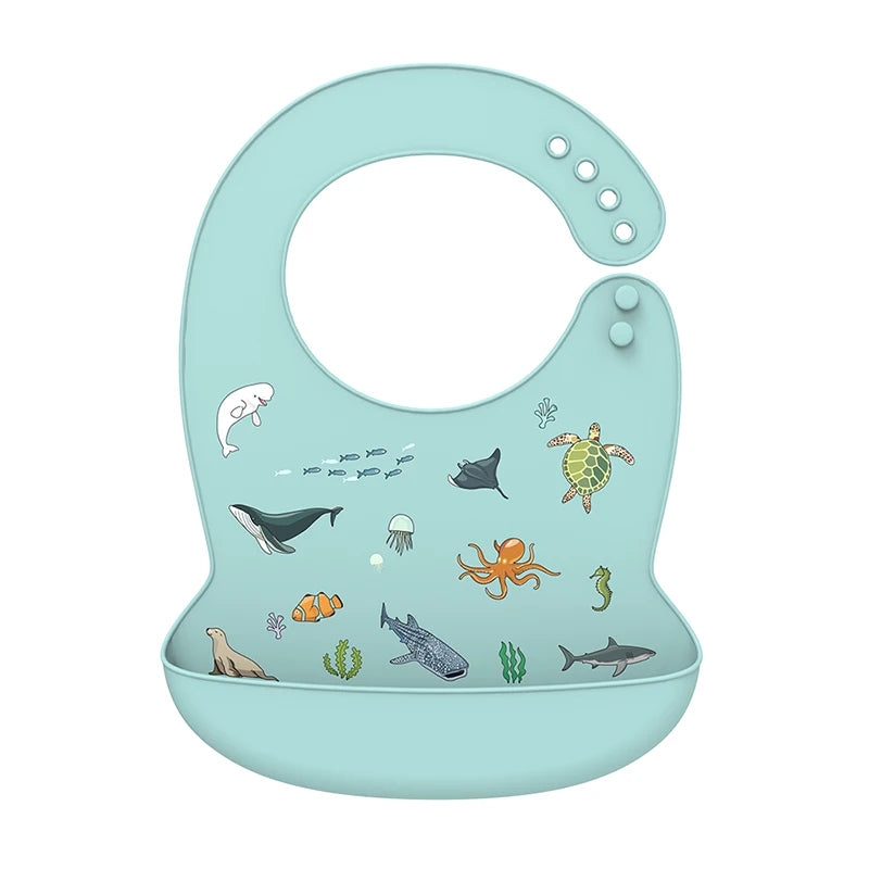 Babero de silicona para bebé, Baberos impermeables con goteo de Saliva y plátano, delantales comestibles suaves para alimentación de recién nacido, bufanda ajustable para eructar para bebé