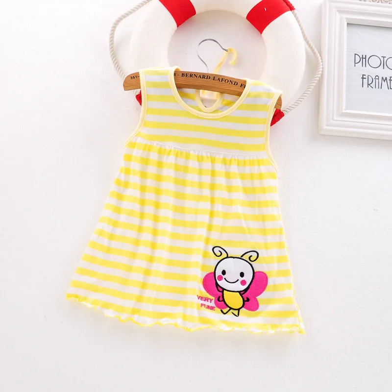 Vestido de algodón para bebé, ropa infantil de moda, estilo floral, Princesa, novedad de verano