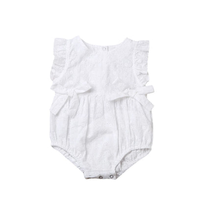 Top para recién nacidos, bebés y niñas, mono calado de una pieza, mono sin mangas de verano de 0 a 24M