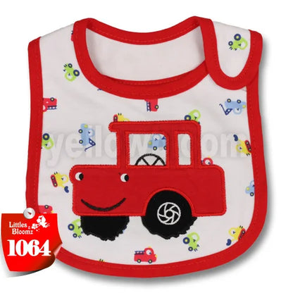[Littles & Bloomz] Baberos de alimentación para bebé, niña y niño, delantal impermeable, toalla de dibujos animados, baberos para cena para niños pequeños, pañuelos, paños para eructar