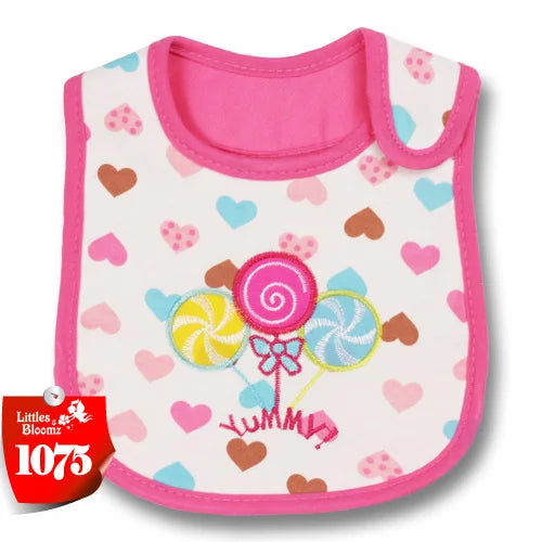 [Littles & Bloomz] Baberos de alimentación para bebé, niña y niño, delantal impermeable, toalla de dibujos animados, baberos para cena para niños pequeños, pañuelos, paños para eructar