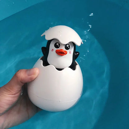 Juguete de baño para bebé, bonito pato, pingüino, huevo, rociador de agua, rociador de baño, ducha rociadora, juguetes de agua para nadar, regalo para niños