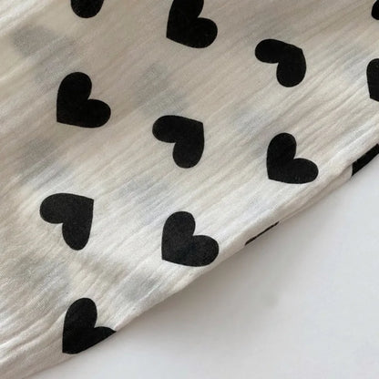 Ropa de verano para bebés, pantalones de lino para niñas, pantalones con estampado dulce, pantalones casuales para niños