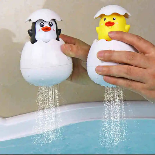 Juguete de baño para bebé, bonito pato, pingüino, huevo, rociador de agua, rociador de baño, ducha rociadora, juguetes de agua para nadar, regalo para niños