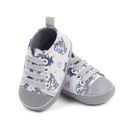 Zapatos de cuna para bebés, niños y niñas, zapatillas con estampado de dibujos animados, zapatillas antideslizantes para primeros pasos de 0 a 18M